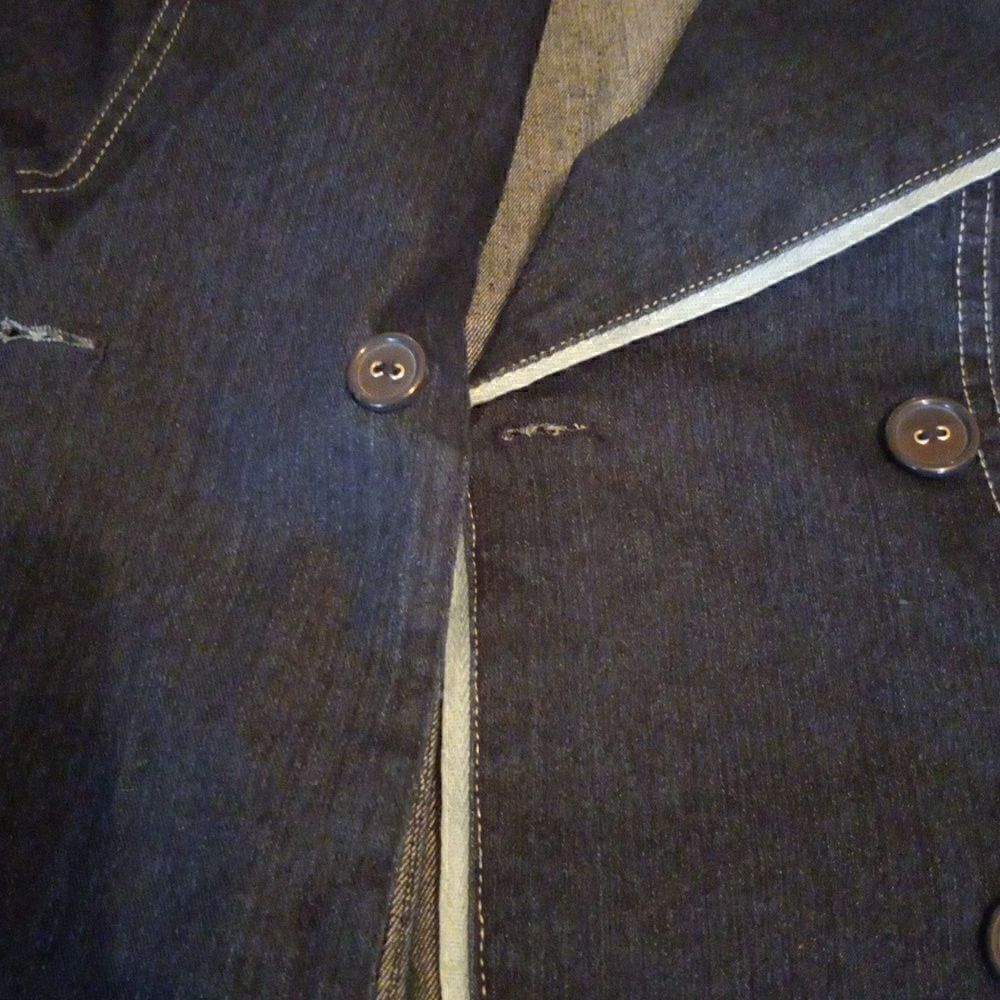 Denim Double Breasted Jacket   - Picture 4 of 7